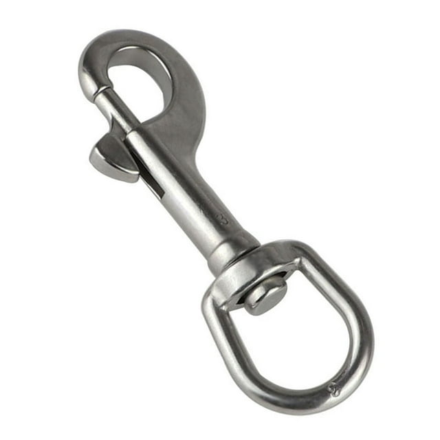 Lefu Stainless Steel Swivel Eye Bolt Snap Spring Hook for Scuba Diving Pet leash Flag
