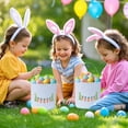thumbnail image 6 of Wzzjkit Easter Decorations Canvas Easter Rabbits Basket Children's Candy Easter Egg Handheld Basket Easter Basket Gift Bucket, 6 of 6