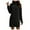Black, variant on larppty Women Oversized Sweater Dress Turtleneck Batwing Long Sleeve Ribbed Knit Loose 2025 Fall Winter Casual Short Dress（Black，XL）