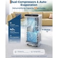 thumbnail image 4 of YUSAZENS 2-Pack 8000BTU Portable Air Conditioner, 8K Mobile AC with White Body, White Top Cover and White Control Panel, ABS Quiet Indoor Cooling, 4 of 5