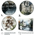 thumbnail image 3 of Designart "Misty Morning in France Enigmatic French Landscape I" France Floater Framed Wall Decor, 3 of 7