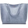 thumbnail image 1 of LHSHID Women’s Tote Bag Roomy Shoulder Purse Retro Commuter Work Handbag with Tassel, 1 of 6