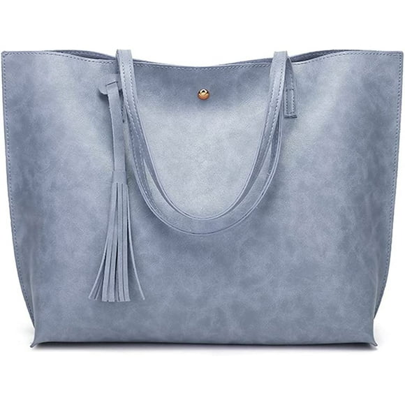 LHSHID Women’s Tote Bag Roomy Shoulder Purse Retro Commuter Work Handbag with Tassel