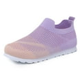 thumbnail image 7 of Unisex Kids Purple Slip On Shoes - Breathable Mesh Sneakers for 3-8 Years Little Kids, Non-Slip Lightweight Elastic Collar Casual Footwear,Size 31, 7 of 7