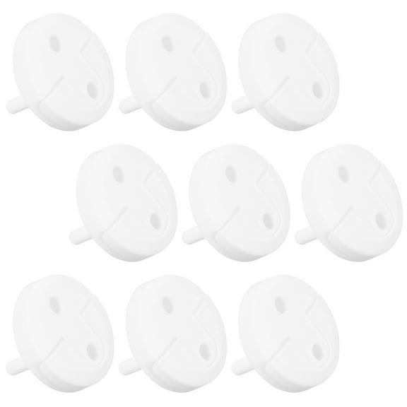IBASETOY 10Pcs White Plastic Plug Covers for Electrical Outlets Simple Installation and Removal