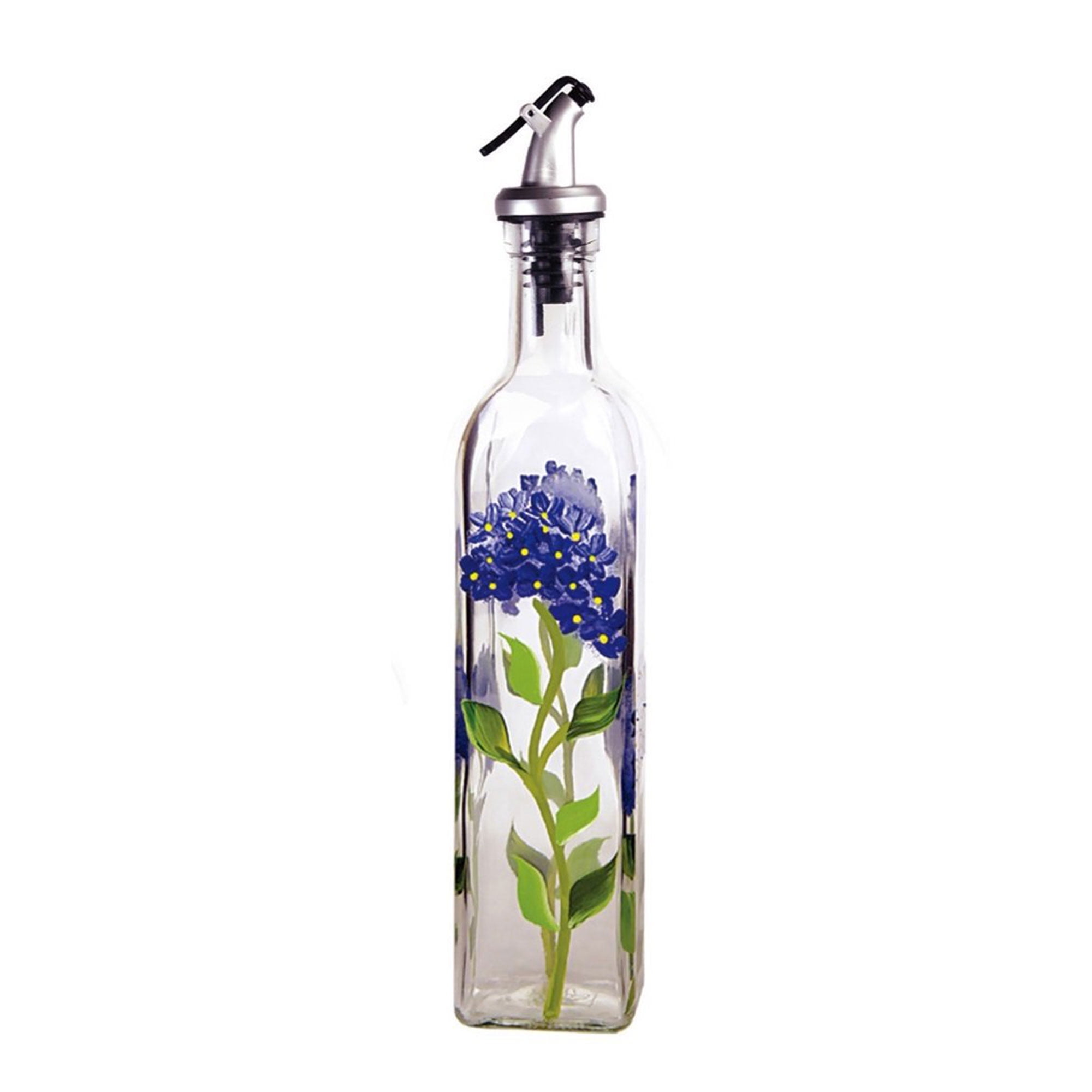 Grant Howard 39570 Hand Painted Vines Glass Oil & Vinegar Cruet