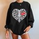 thumbnail image 2 of Sudadera Para Mujer Sudaderas de Cuello Redondo Estampado de Moda Jersey de Cuello Redondo Tops Blusa Cómoda de Manga Larga Sudadera Odeerbi ODB131449, 2 of 6
