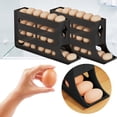 thumbnail image 5 of Xihbxyly Ofertas Relampago Organizadores de Huevos para Refrigerantes de 4 Nives y Ruedas Automáticas, Dispensarios de Huevos En Ahorra Espacio, Estante para 30 Huevos, Dispensarios de Huevos En Gran, 5 of 5