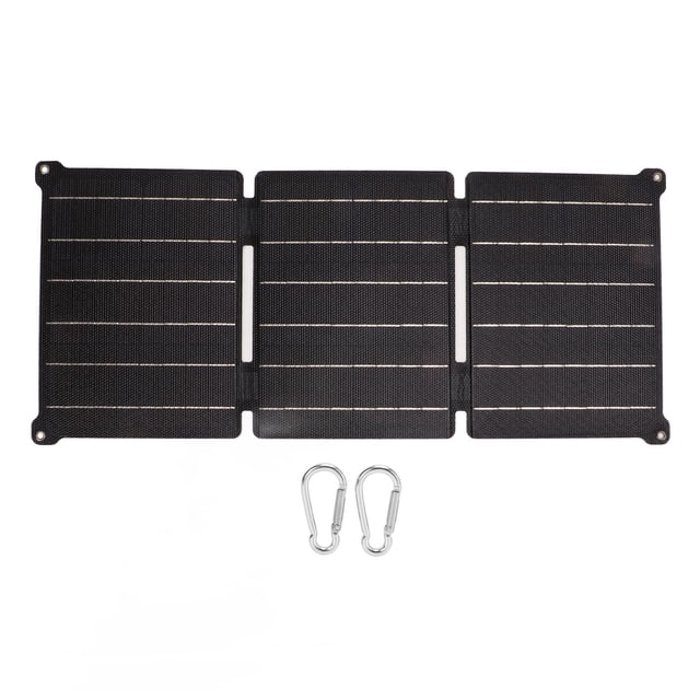 Cargador de batería solar portátil, 21W 5V 12V ETFE Cargador de panel solar plegable Kit de panel solar portátil Diseño fácil de usar