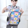 thumbnail image 6 of FORMRS Unisex School Backpack 17" Student Travel Bag with Laptop Compartment, Playful Daisy, 6 of 7
