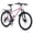 24" Pink, variant on 24 Inch Mountain Bike for Women, NEORIVER 21-Speed Women's Mountain Bike with Suspension Fork, Dual Disc Brakes, Rear Rack & Internal Cable