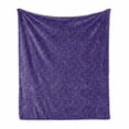 thumbnail image 1 of Paisley Soft Flannel Fleece Throw Blanket, Oriental Persian Culture Style Ethnic Leaves Motif in Ornamental Effects, Cozy Plush for Indoor and Outdoor Use, 70" x 90", Blue Violet Purple, by Ambesonne, 1 of 5