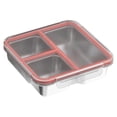 thumbnail image 2 of Three Compartment 304 Stainless Steel Airtight Lunch Box, Microwave Safe Portable Compartmentalized Bento Box for Work, Keeps Food Fresh, 2 of 8