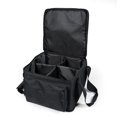 thumbnail image 1 of Stage Lighting Storage Bag for 4 Par Lights Bag with Dividers, Handle,Black, 1 of 7