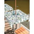 thumbnail image 2 of Outdoor Tablecloths with Umbrella Hole & Zipper, Blue Green Eucalyptus 54x54 Inch Square Tablecloths, Spring Botanical Leaves Weeping Waterproof Table Cloth, Patio/Pool/Picnic Table Covers, 2 of 8