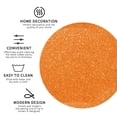 thumbnail image 3 of Lsque Orange Glitter2 Pattern 4" Drink Coasters Set of 4, PVC Leather Absorbent Coasters, Table Coaster Set Decorative Coffee Cup Coasters Housewarming Gift -Round Shape, 3 of 6