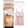 thumbnail image 3 of FITVALEN Camisole with Built in Bra for Women Plus Size Casual Loose Tank Tops Flowy Cami with Adjustable Straps (S-4XL）, 3 of 6