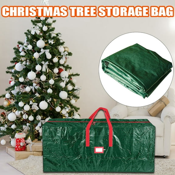 Large Christmas Tree Storage Bag with Handles, Waterproof Artificial Tree Cover for Protection & Organization, 122 x 34 x 51cm