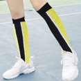 thumbnail image 4 of Calcetines de compresión Qarigey hasta la rodilla deportivos unisex para correr ciclismo Negro Amarillo L/XL, 4 of 6