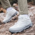 thumbnail image 6 of NOKIO Men Knit Walking Sneakers Breathable Wide Toe Athlet𝗂c Shoes with Adjustable Elastic Strap, Non-S𝗅ip Durab𝗅e Hiking Shoes Summer Lightweight Running Shoes for Back to College, 6 of 7