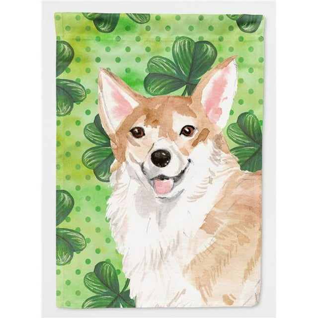 Carolines Treasures BB9554CHF Corgi Drapeau de Maison en Toile St. Patricks