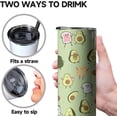 thumbnail image 3 of Cute Green Avocado Skinny Tumbler with Lid and Straw,Avocado Gifts Decor, Unique Birthday Gifts for Women,Avocado Stuff, Avocado Travel Mug Coffee Water Bottle Tumbler 20 oz, 3 of 6
