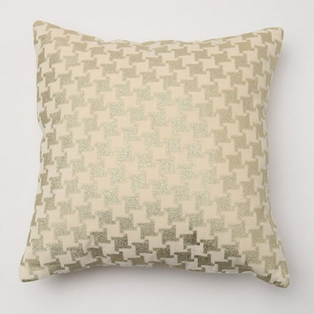 Best Home Fashion, Inc. Large Houndstooth Metallic Throw Pillow