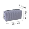 thumbnail image 3 of SDJMa Stripe Makeup Bag for Women, Waterproof Cosmetic Pouch Travel Toiletry Organizer, Fashionable Grooming Bag with Striped Pattern for Daily Use and Gift Ideas (D), 3 of 7