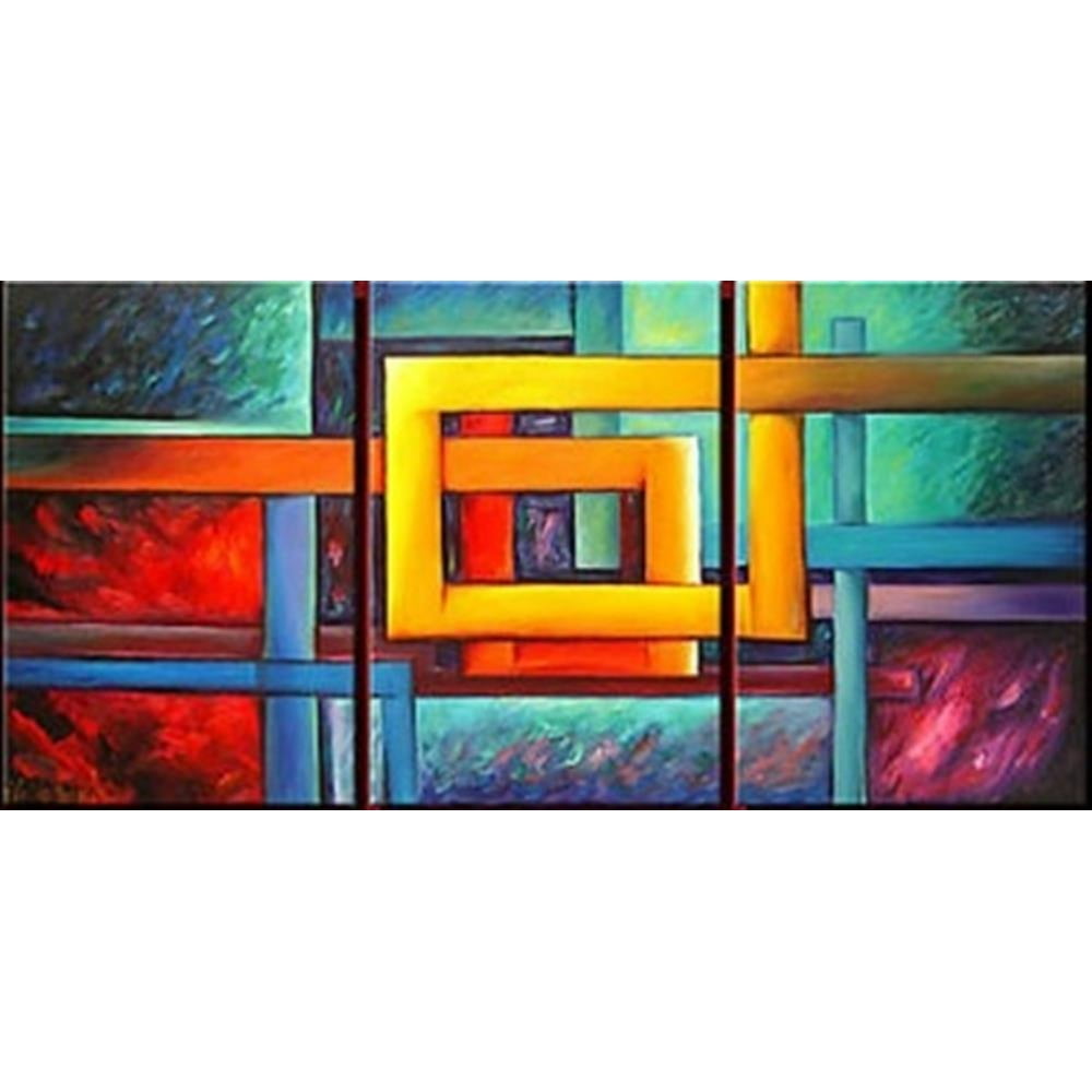 Geometric Design Canvas Wall Art A - H 36 x W 72 Canvas Art - Walmart