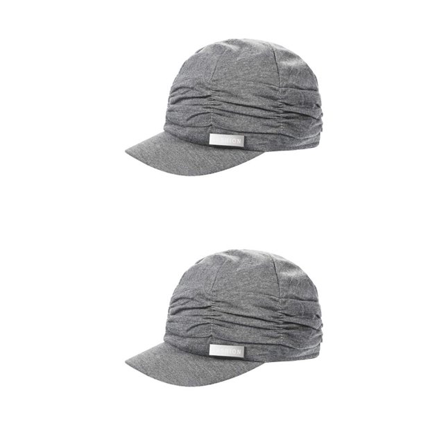 Guardurnaity Gorro de boina para mujer, gorros de viaje para mujer, gorros de Otoño Invierno, boinas plisadas de pintor a la moda, ropa gris Gris 2piezas Guardurnaity CBP287983