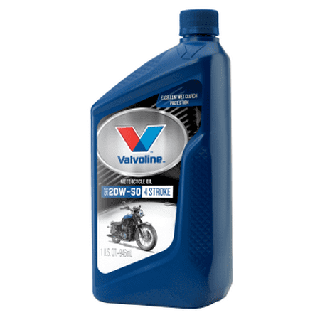 - (4 Pack) Valvoline 4-Stroke Motorcycle Conventional 20W-50 Motor Oil, 1 Quart