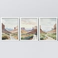 thumbnail image 2 of PixonSign Framed Canvas Print Wall Art Set - Desert Landscape Grand Canyon Joshua Tree Posters - Set of 3 Pastel Colorful Country/Farmhouse Wall Décor for Bedroom, Office - 8"x10" White, 2 of 5