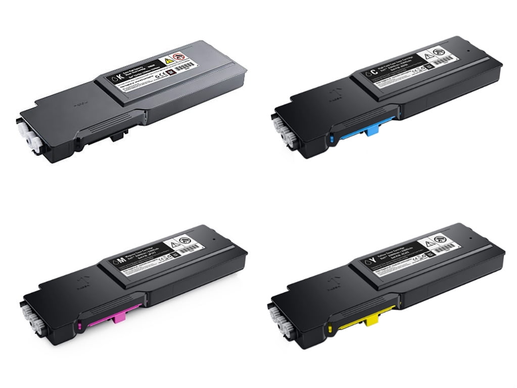 4pk BLACK & Color Printer Laser Toner Cartridge for Dell C1765nfw 1355cn 1355cnw 