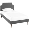 thumbnail image 2 of Modway Laura Fabric Upholstered Twin Platform Bed in Light Gray, 2 of 28