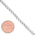 thumbnail image 3 of 3.5mm Solid .925 Sterling Silver Square Box Chain Necklace + Bracelet Set, 20" (Necklace) + 8" (Bracelet), 3 of 7