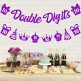 thumbnail image 3 of Double Digits Banner Purple, 10th Birthday Party Decorations Supplies for Girls, 2 Pcs Glitter Garlands for Happy 10th Birthday, 10 Year Old Birthday Gifts, 3 of 4