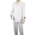 thumbnail image 3 of Men Apollo King Band Collarless Church Suit Mandarin 5 Hidden Buttons AG58 White, 3 of 9