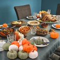 thumbnail image 4 of 36 Calabazas Artificiales - Tres Colores, Surtido de Calabazas Blancas, Naranjas y Verdes Calabazas Falsas Cosecha de Otoño, Decoración de Mesa para Fiesta de Bodas de Acción de Gracias de Halloween, 4 of 5