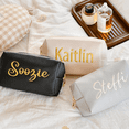 thumbnail image 6 of Personalized leather makeup storage bag, lettered makeup bag, bridesmaid gifts, bridal shower gifts, travel bags, 6 of 6