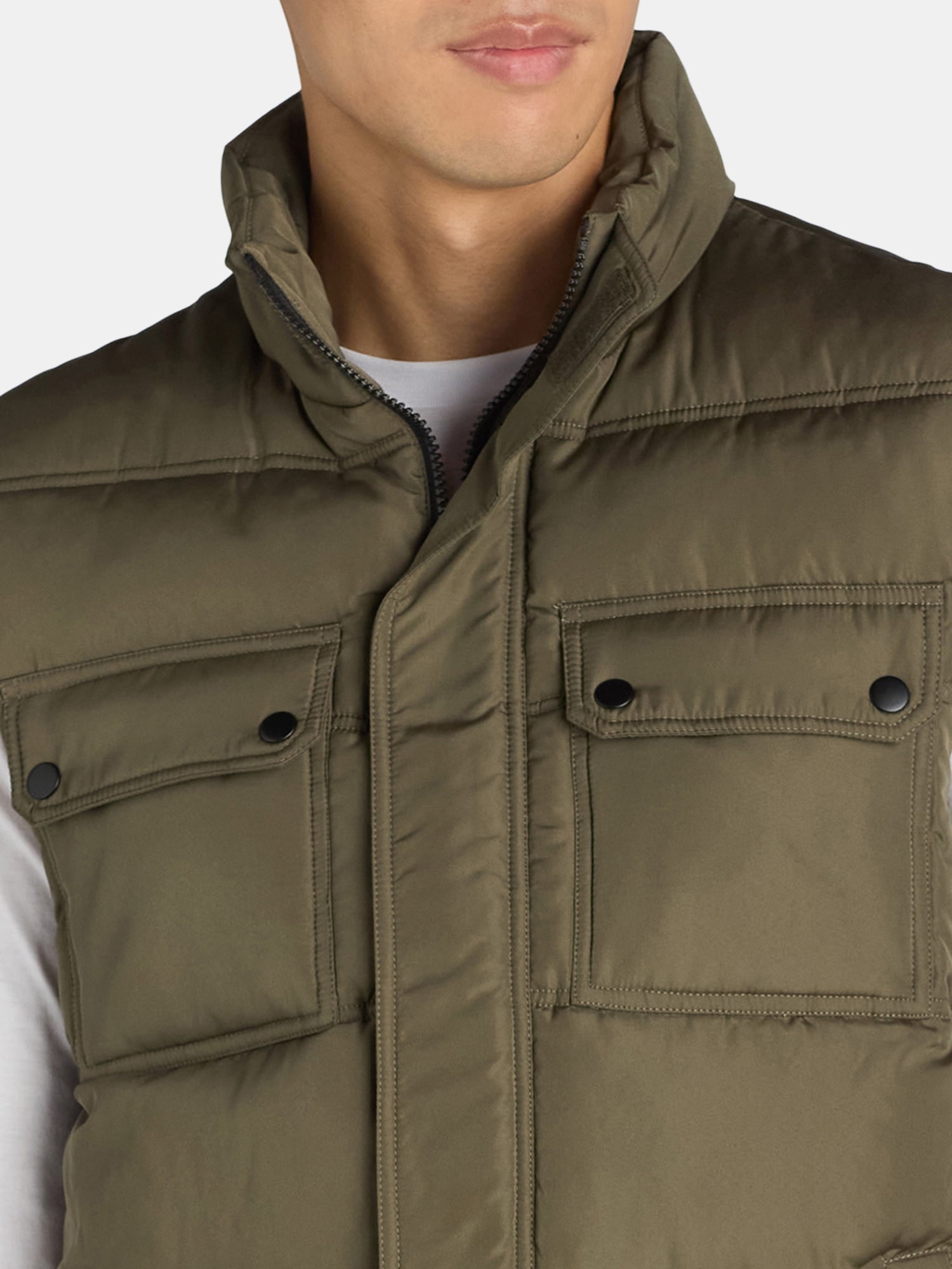 Big Chill Men's Quilted Puffer Vest with Pockets, Sizes M-XXL