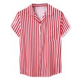 thumbnail image 1 of Camisas s Para Hombre De Vestir Camisa casual con estampado de hombres Camisa de blusa con cuello vuelto de manga corta (Red, XL), 1 of 7