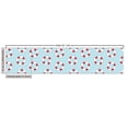 thumbnail image 2 of Ambesonne Aqua Blue Fabric by the Yard Upholstery, Stripes Circle Nautical, 5 Yards, Pale Blue White Red, 2 of 4
