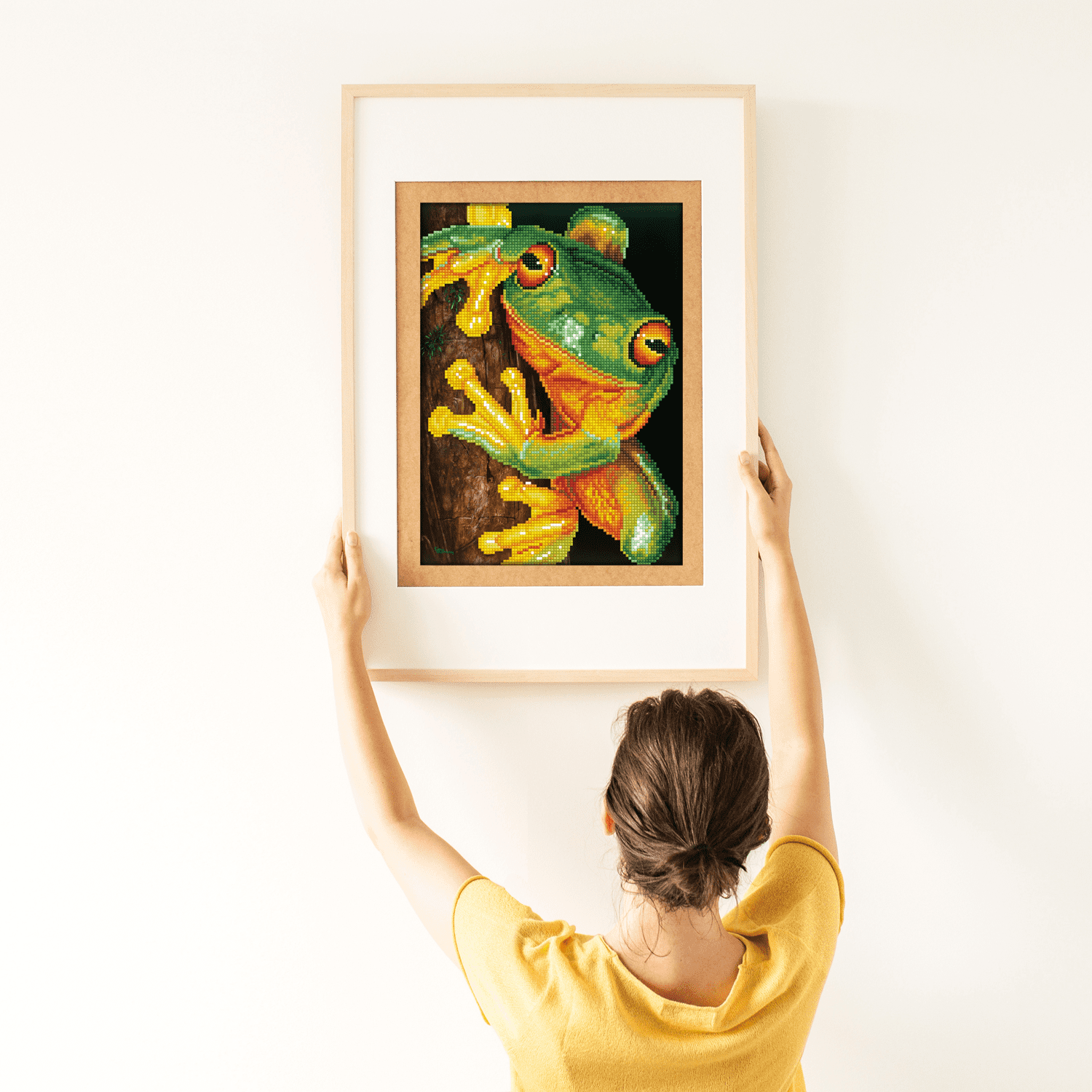 Diamond Dotz Green Tree Frog Reptile Diamond Painting Kits for Adults - Diamond Art Kits a Relaxing Creative Craft Kit with Dotz Gems  14.6"x10.6"