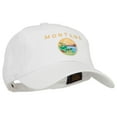 thumbnail image 5 of Montana State Flag Map Embroidered Unstructured Washed Cap - White OSFM, 5 of 5