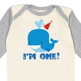 thumbnail image 4 of Inktastic Whale 1st Birthday Boys or Girls Long Sleeve Baby Bodysuit, 4 of 5