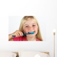 thumbnail image 1 of Girl Brushing Her Teeth Wall Mural by Wallmonkeys Peel and Stick Graphic (24 in W x 17 in H) WM102385, 1 of 4
