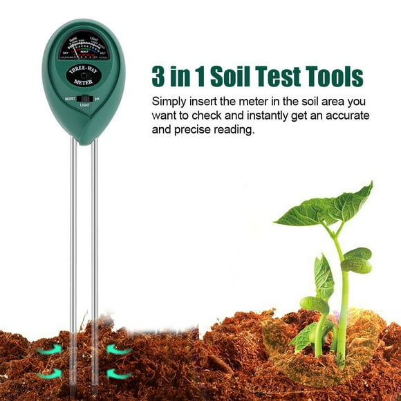 Garosa 3 in 1 Soil Test Kit, Light Test Kit, 3 in1 Plant Flowers Soil PH Meter /Moisture/Light Meter Soil Test Kit for Garden