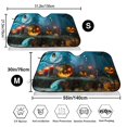 thumbnail image 3 of Haiem Spooky Halloween Car Windshield Sun Shade - Blocks UV Rays Sun Visor Protector, Sunshade to Keep Your Vehicle Cool, Universal Fit SUV Van Sedan-Small, 3 of 7