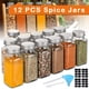 thumbnail image 2 of Juego de 24 tarros de almacenamiento con tapas de acero inoxidable, tarros de especias, latas de cristal, 2 of 5