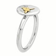 thumbnail image 3 of Sterling Silver & 14k Dragonfly Stackable Expressions Diamond Ring Size 7, 3 of 3